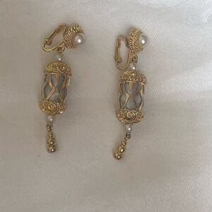 Elegant Gold and Silver Dangle Earrings